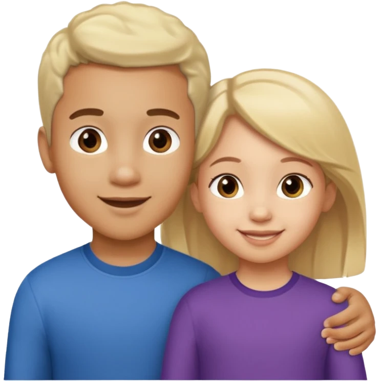 YOUNG CHILDREN: FIVE-YEAR-OLD BIRACIAL BOY WITH LIGHT HAIR AND LIGHT SKIN, THREE-YEAR-OLD BIRACIAL GIRL WITH LIGHT HAIR AND LIGHT SKIN emoji