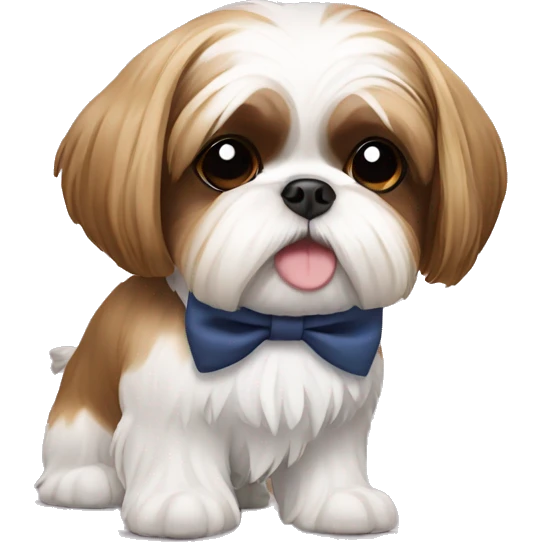 Shih tzu with a bow emoji