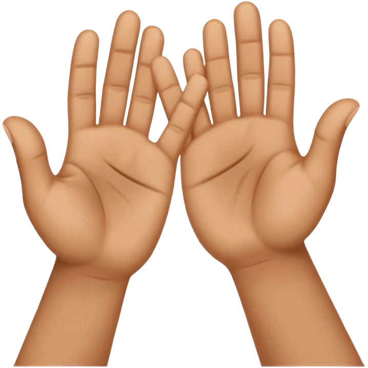 palms touching clap another's hand
 emoji