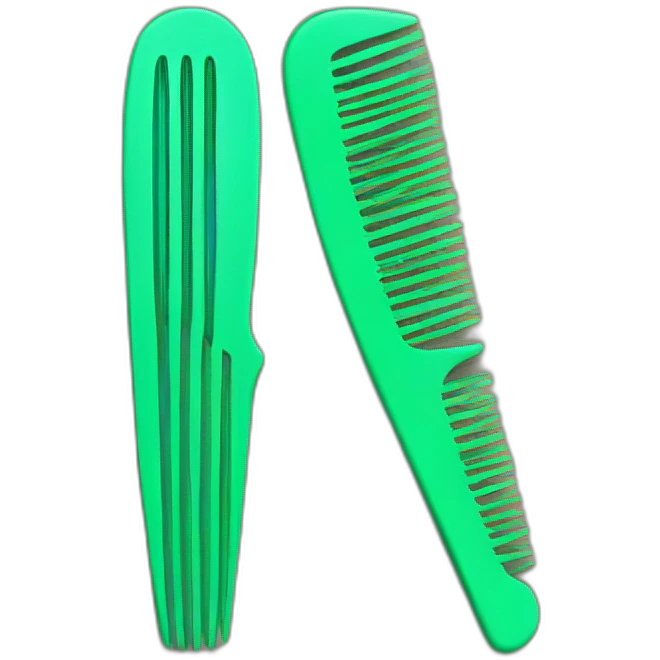 comb for hair green emoji
