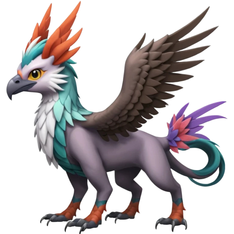 Palkia-Noivern-Nargacuga-Silvally-Gryphon-Griffin-Griffon-Hippogriff-fusion-hybrid-animal-creature  with long ears  emoji