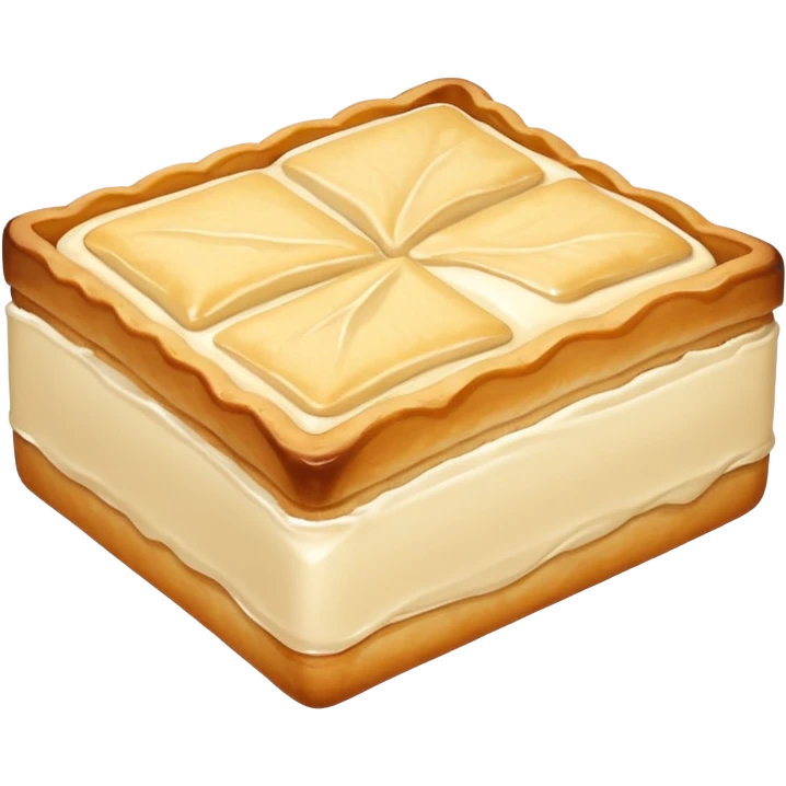 rectangular fried pastry with maple frosting emoji