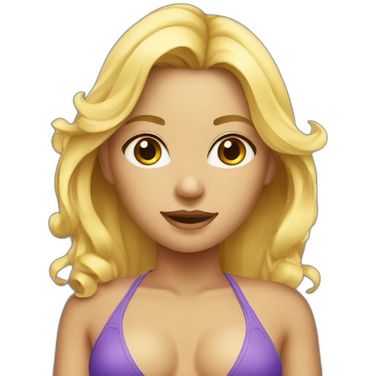 Blonde girl in bikini emoji