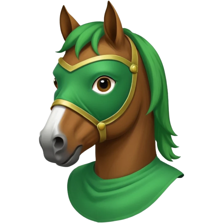 horse with green mask and shirt emoji