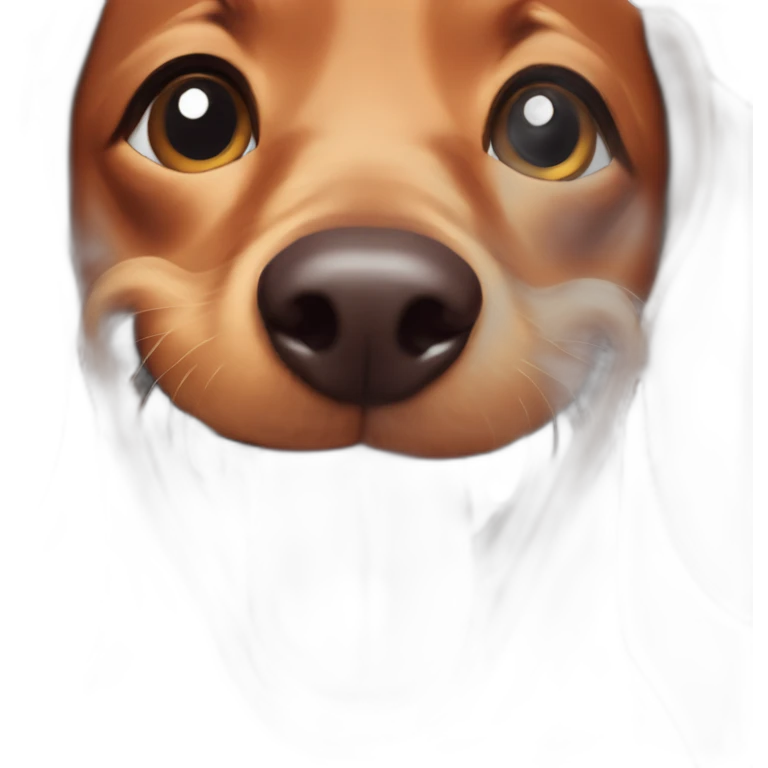 Dachshund smiling face to cam emoji