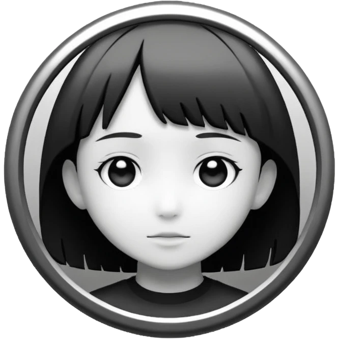 lain inspired monochrome latest follower badge emoji