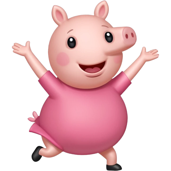 Peppa Pig with arms swinging, Griddy dance emoji