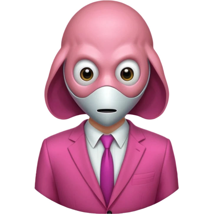 squid Game Guard — Circle mask (pink suit) emoji