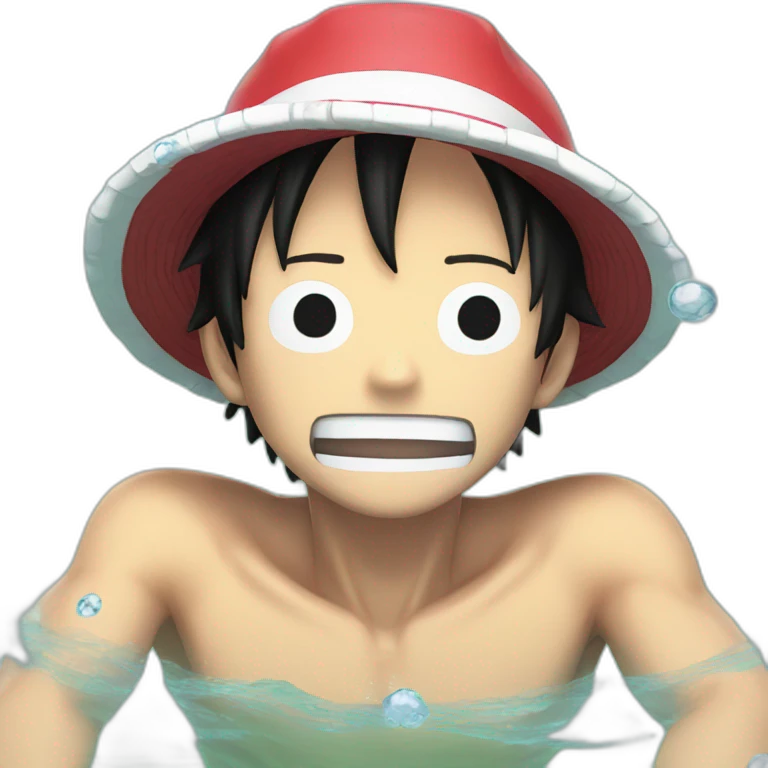 Luffy drowning emoji