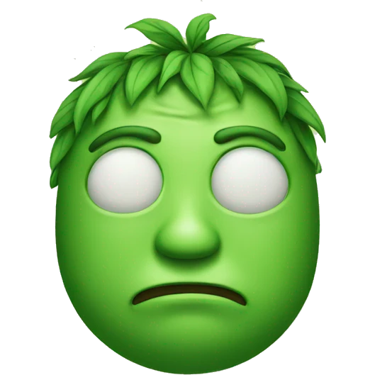 green man with fat eye emoji