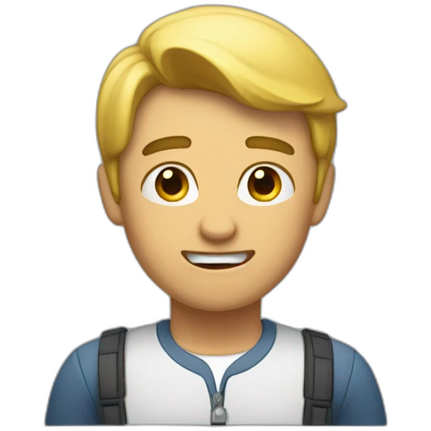 a guy saying "No way!" emoji