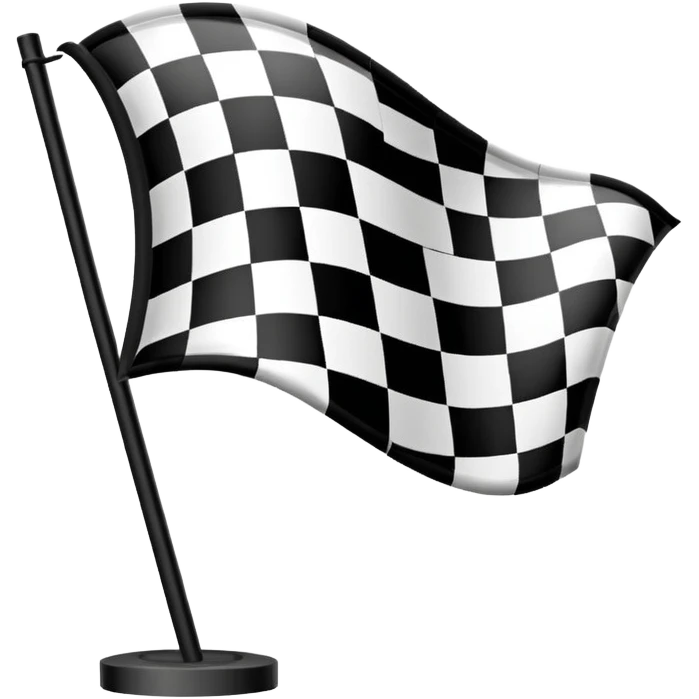 finish line with checkered flag emoji