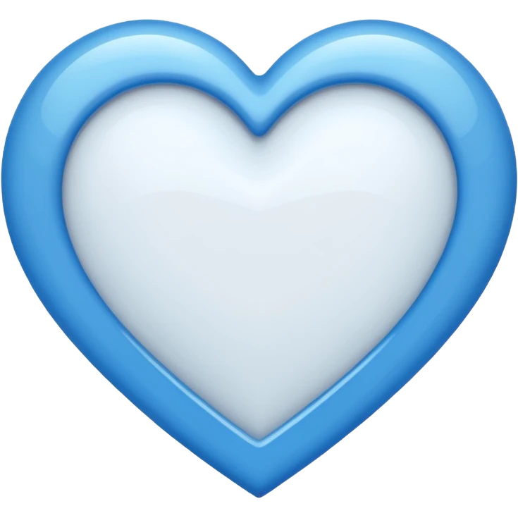 white heart with a blue outline emoji