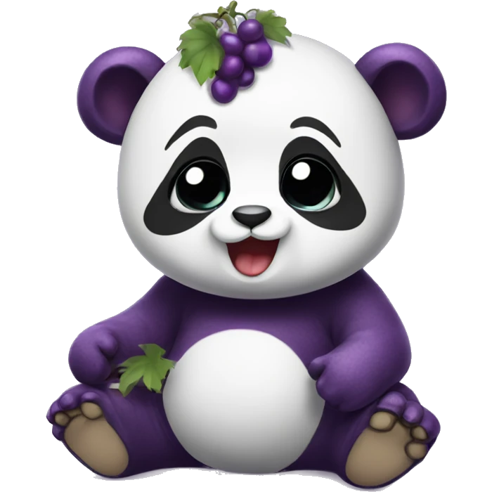 grape baby panda bear emoji
