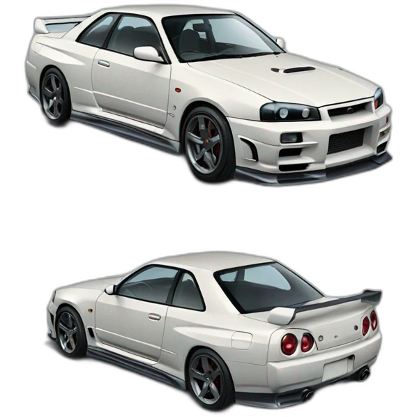 NISSAN SKYLINE R34 sedan emoji