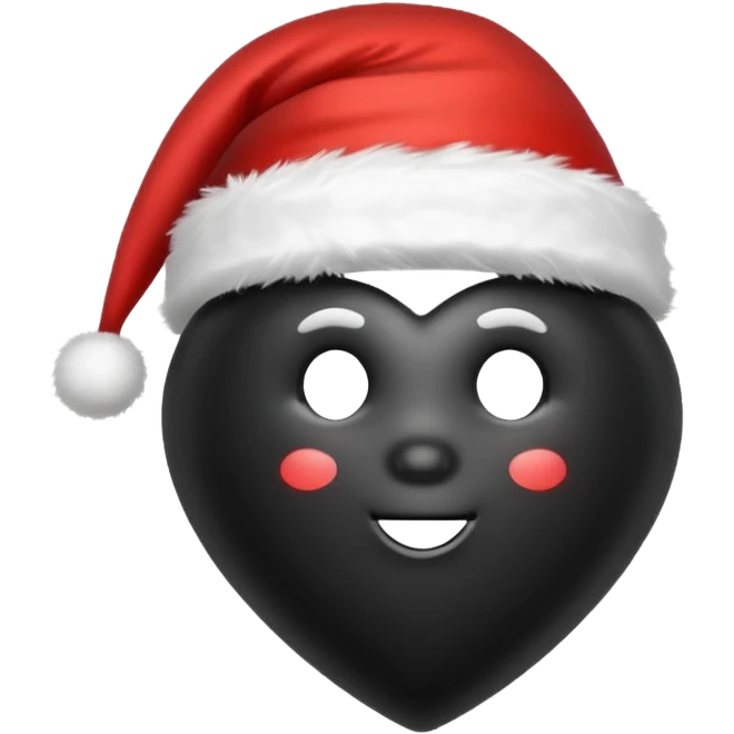black heart with santavic emoji