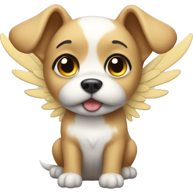 Cute dog with wings  emoji