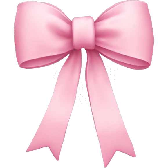 Baby Pink long bow emoji