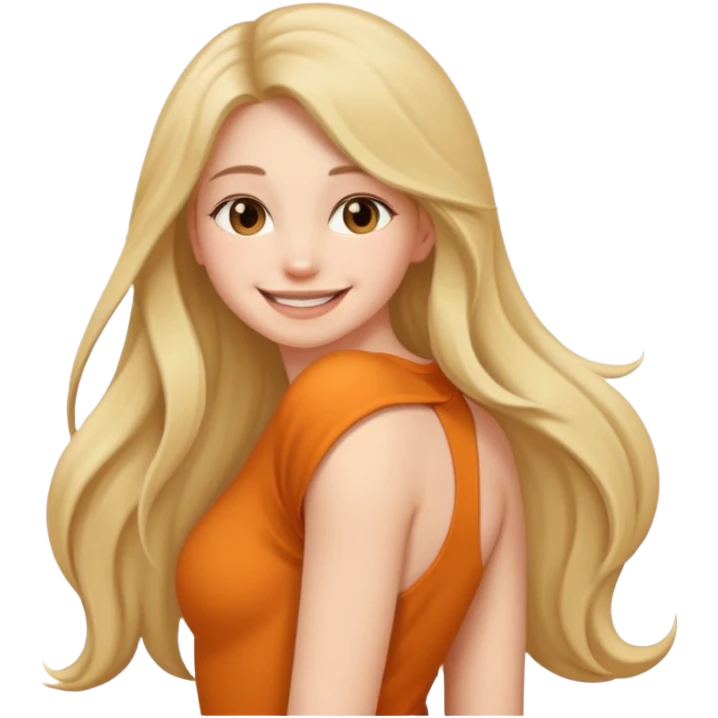 Bare butt girl emoji