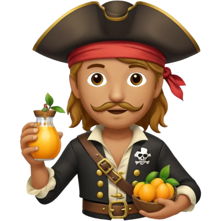 Pirate Captain Mixed with a Maracuja emoji