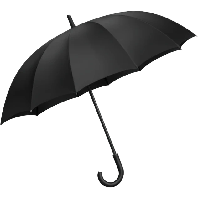 black open umbrella emoji