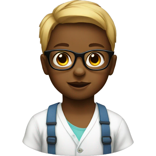 Baby wearing glasses emoji
