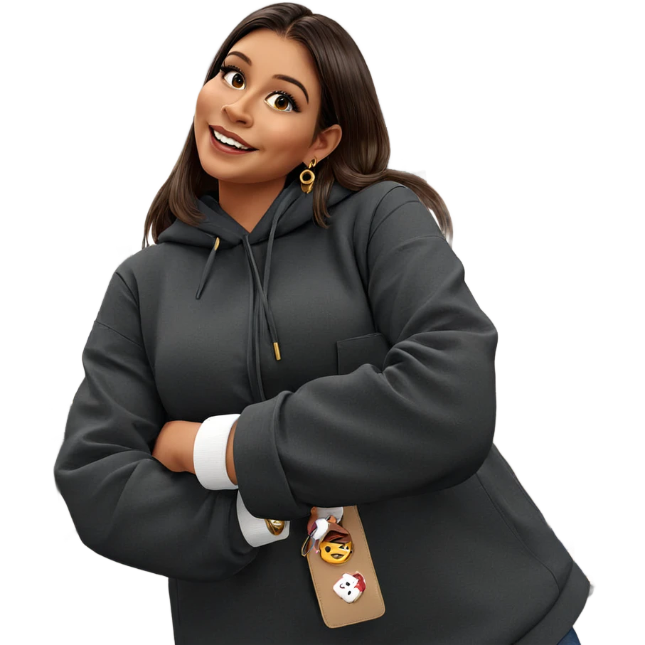 smiling girls in stylish outfits emoji