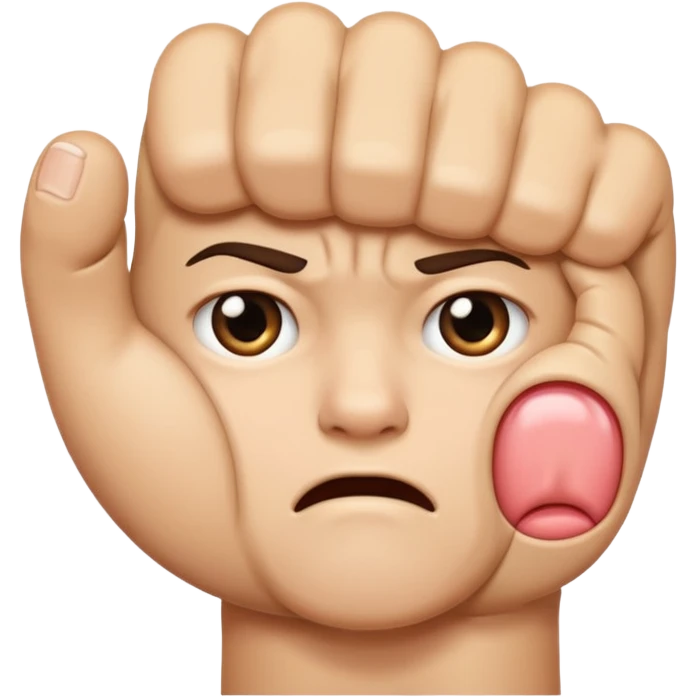 Crying fist emoji emoji