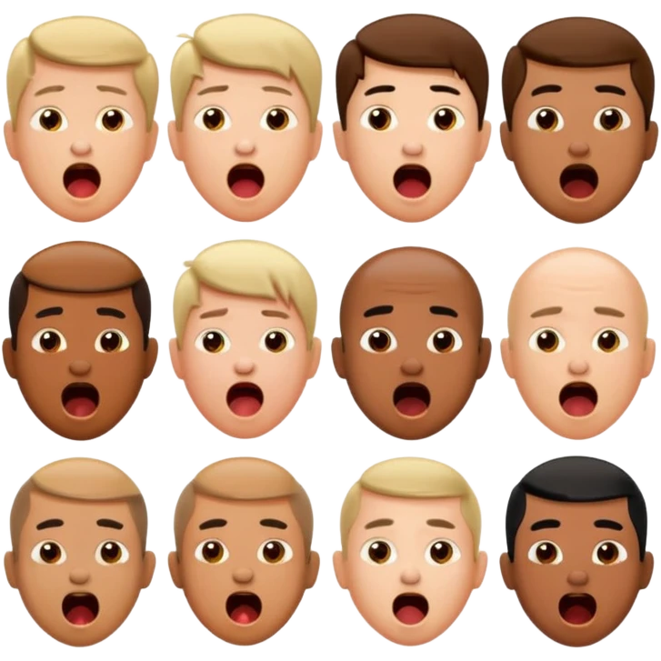 yawning people emoji
