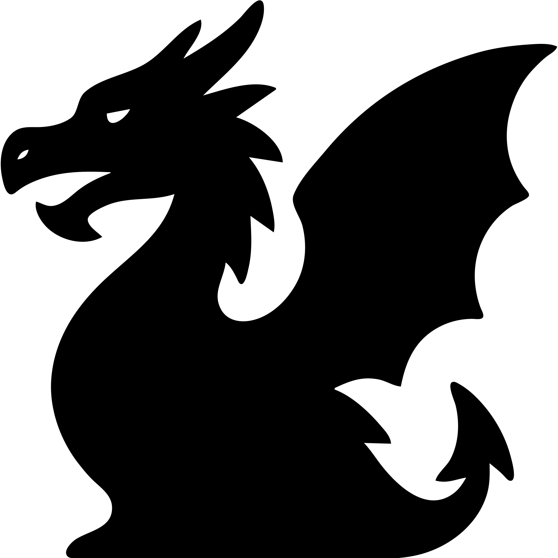 red dragon solid filled icon emoji