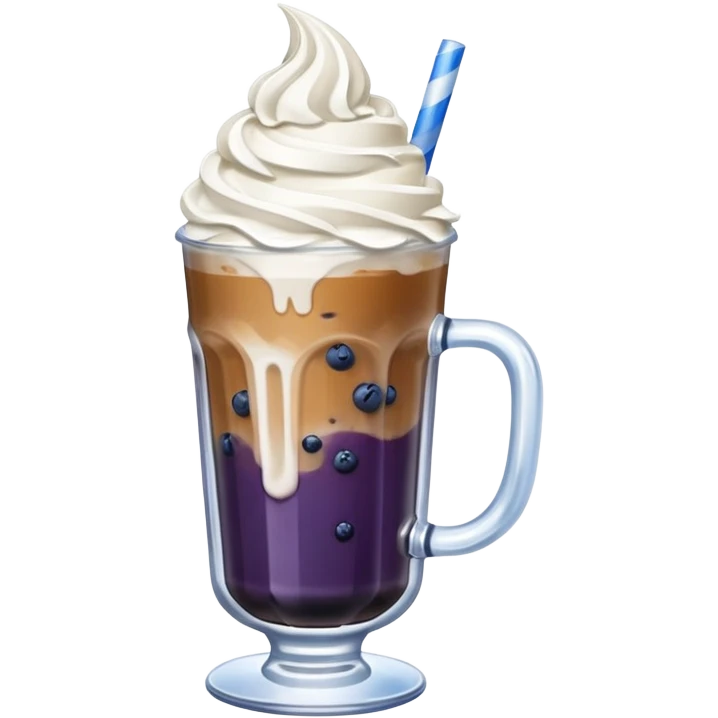 Iced blueberry coffee emoji