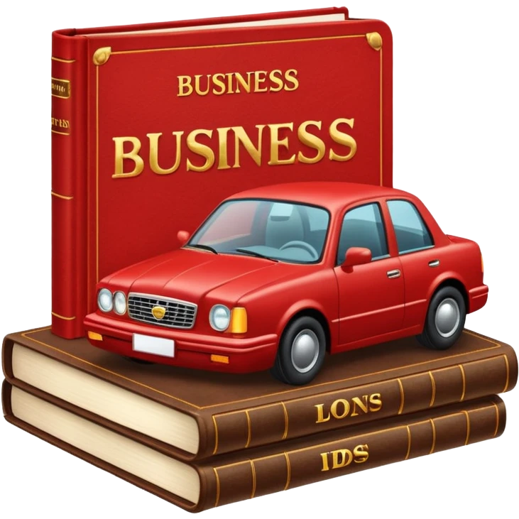 a book with a title " business intro " and a car illustration emoji
