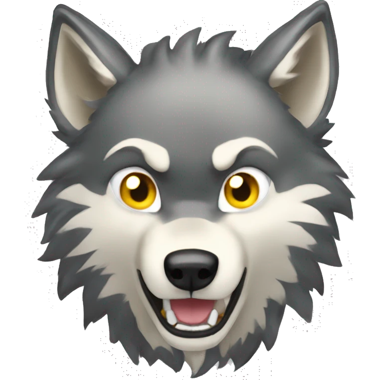 Wolf turning super sayian emoji