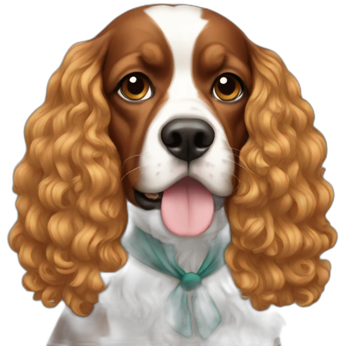 Straight haired cavalier emoji