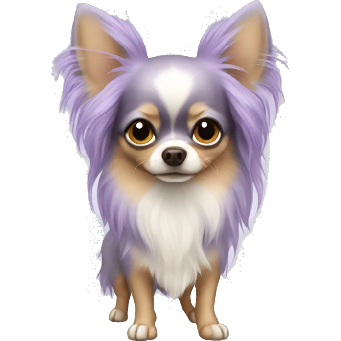 Lilac long-haired chihuahua emoji