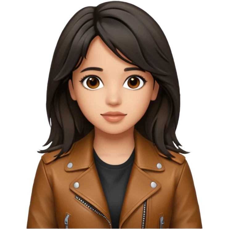 camila cabello wear leather jacket emoji