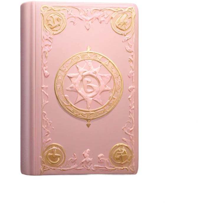 Pale pink spell book emoji