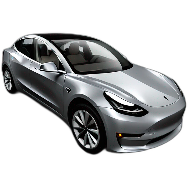 Tesla model 3 2023 gray emoji