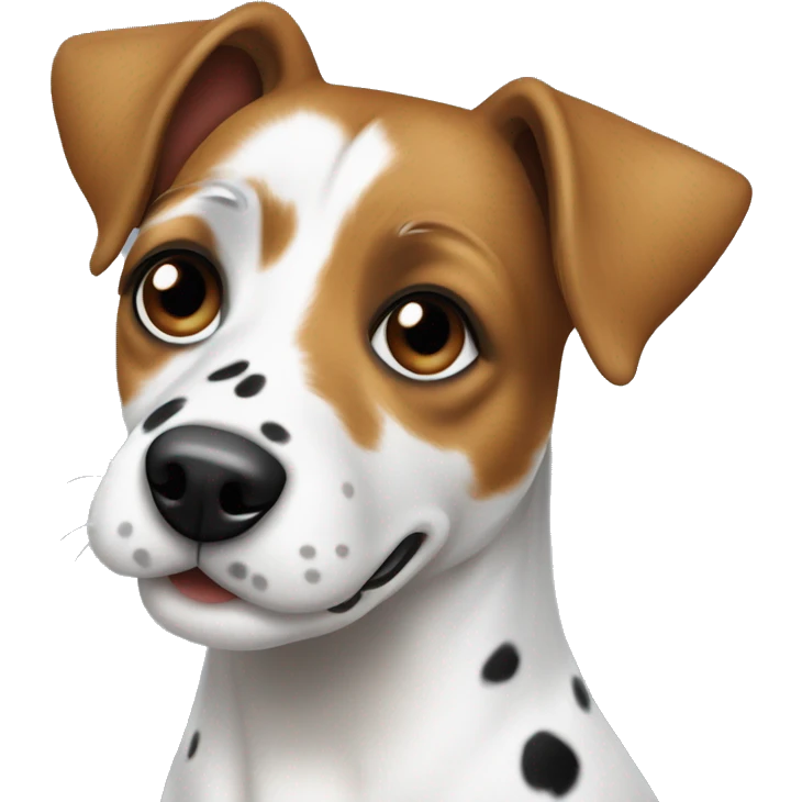 A small Jack Russell Dalmatian dog emoji