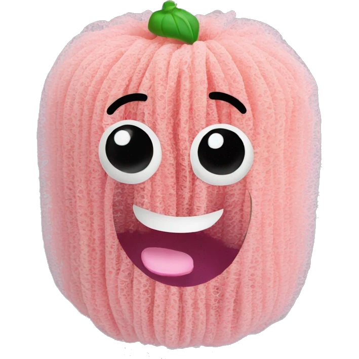 Synthetic mesh loofah emoji