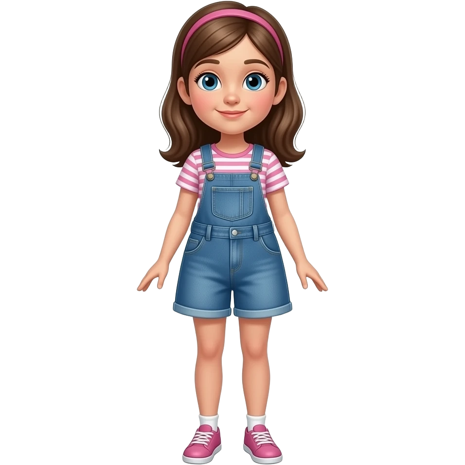 little girl with long legs twice the length of her emoji