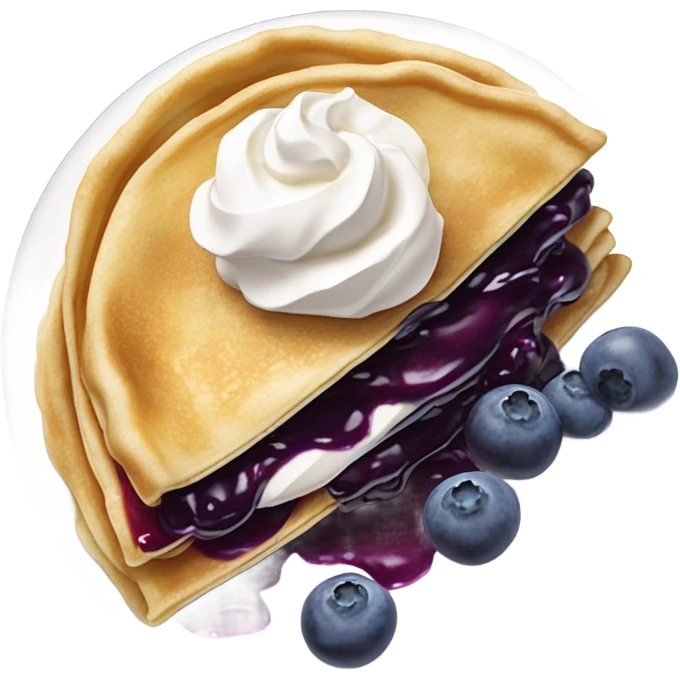 Blueberry Crepe  emoji