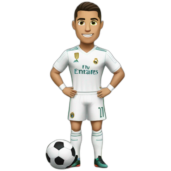 Cristiano Ronaldo qui joue au football emoji