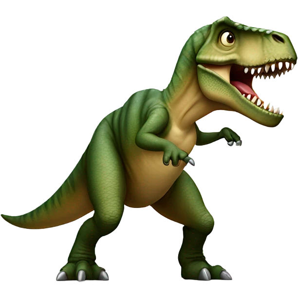 dino holding gun emoji