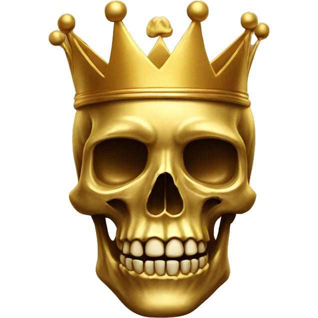 Golden Skull with crown emoji