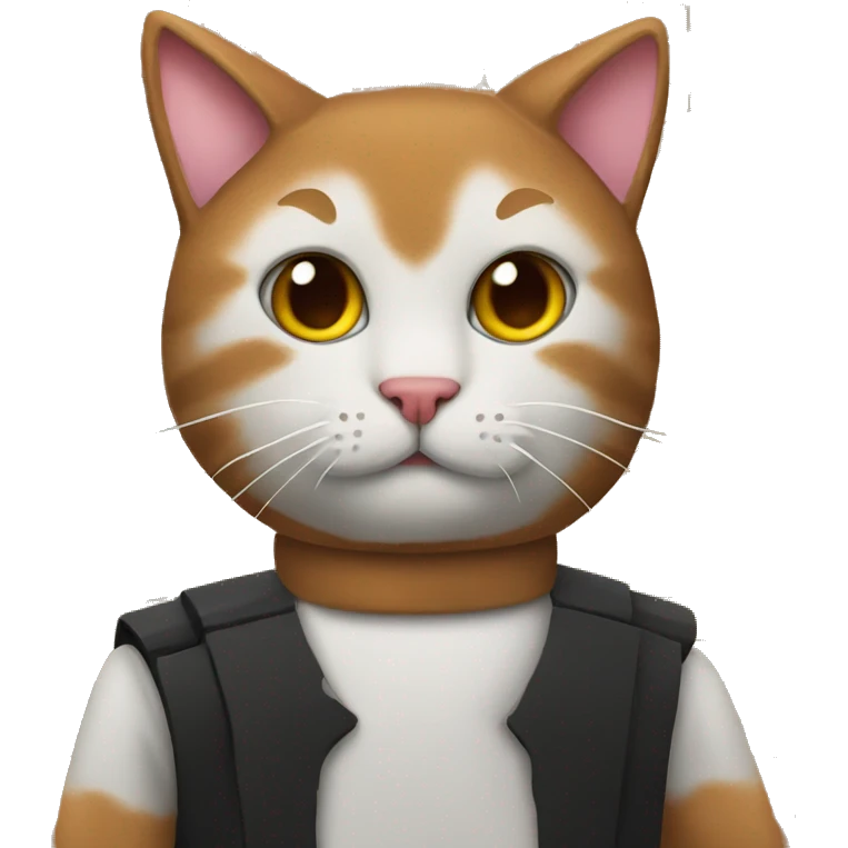 Brick wearing cat halloween costume emoji