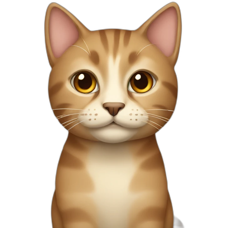 brown and beige cat emoji