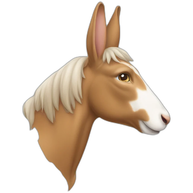 Un lapin qui fait du cheval avec un bout de boits emoji