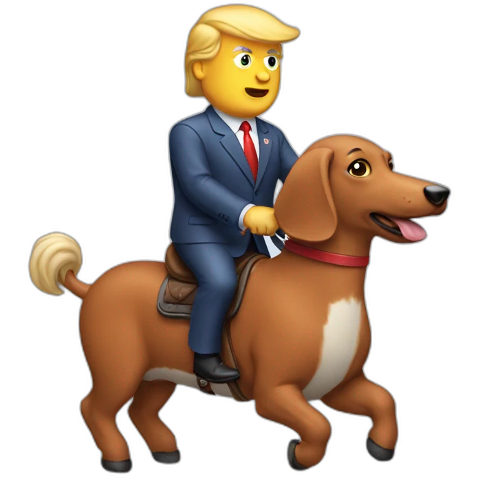 trump-riding-sausage emoji
