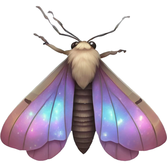 Holographic moth  emoji